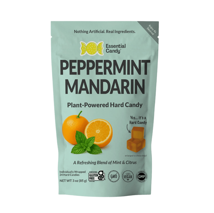 Essential Candy Peppermint Mandarin (New Day) Botanical Lozenges