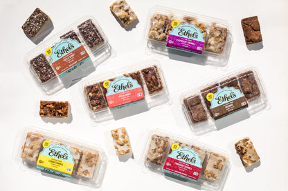 Ethel's Baking Company Best Seller Box with 24 assorted chocolate bars, neatly arranged in a white box.