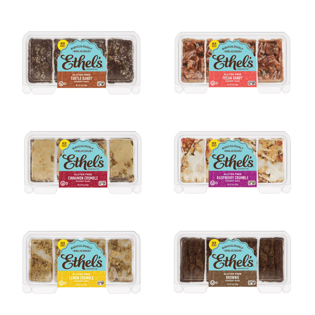 Ethel's Best Seller Box with 24 assorted chocolate bars from Ethels Baking Company, featuring various flavors and packaging.