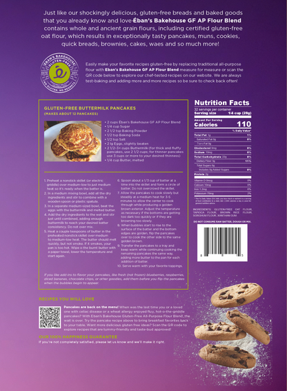 Eban’s Bakehouse gluten-free all-purpose flour blend package with label, 2lb bag on a neutral background