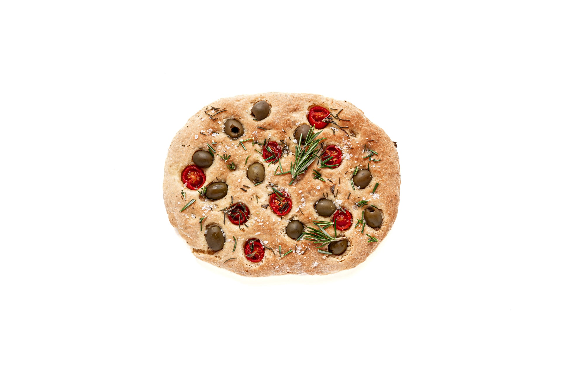 gfJules 10-Minute Gluten-Free Focaccia Mix in a bowl, ready to bake, with ingredients and baking utensils around it.