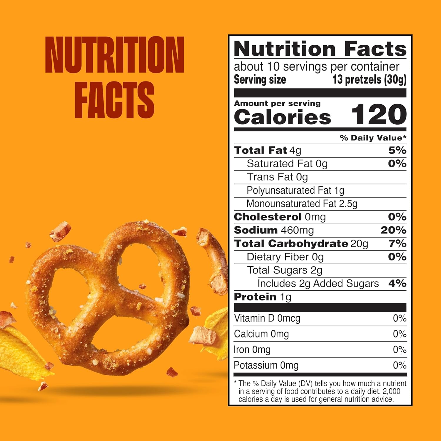 Glutino Honey Mustard Pretzels in a bowl, showing golden pretzels coated with honey mustard seasoning on a white background.