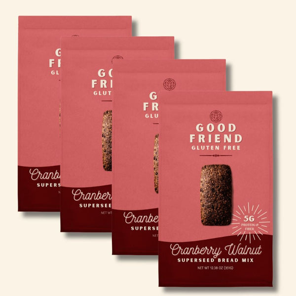 Good Friend Cranberry Walnut Pack: Bread Mixes (4-Pack)