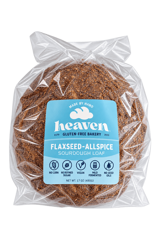 Heaven GF Bakery Flaxseed-Allspice Sourdough Bread (4 Pack) Sourdough HEAVEN GLUTEN FREE BAKERY 