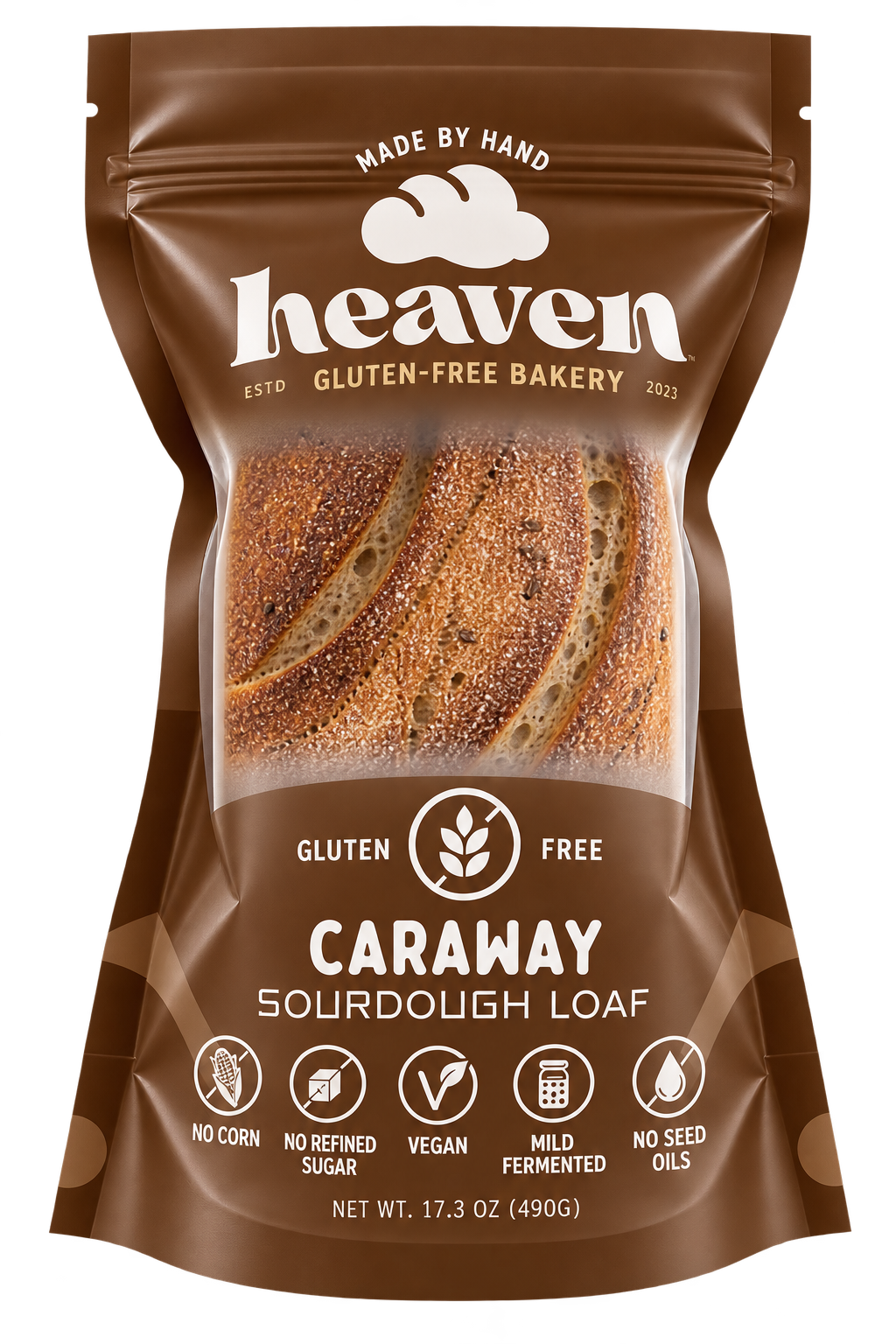 Heaven GF Bakery Caraway Sourdough Vegan Loaf (4 Pack)