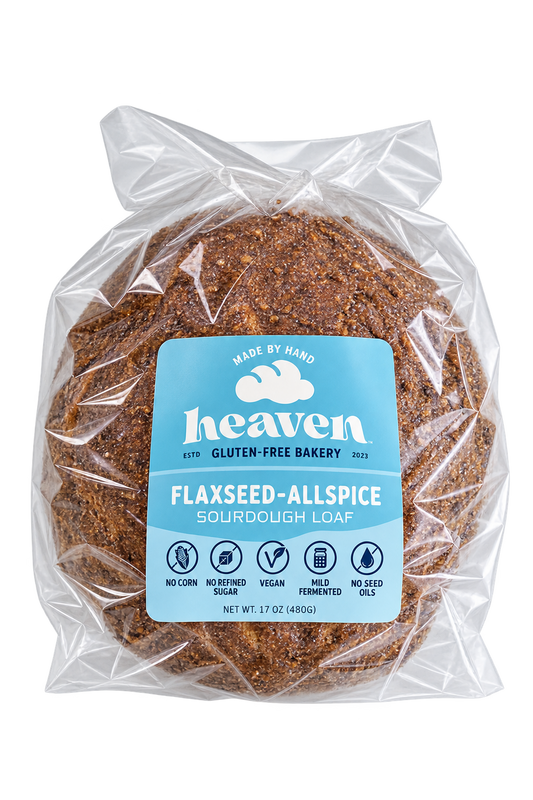 Heaven GF Bakery Flaxseed-Allspice Sourdough Bread (4 Pack)