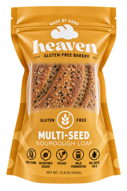 Heaven GF Bakery Multi-Seed Sourdough Vegan Loaf (4 Pack)