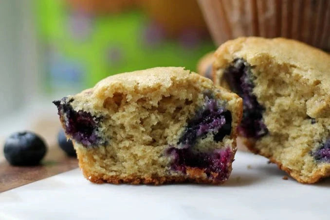 Jessica's Muffin Mix by Jessica's Natural Foods, image of the ready-to-make muffin mix package with natural ingredients.