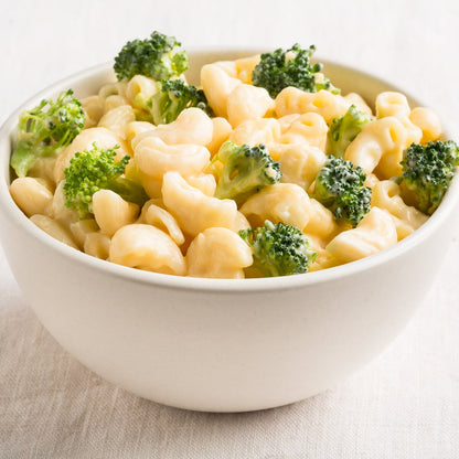 Jovial Gluten Free Brown Rice Elbows pasta in a bowl, showcasing the gluten-free brown rice elbow shape and texture.