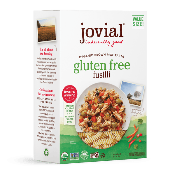 Jovial Gluten Free Brown Rice Fusilli Family Size