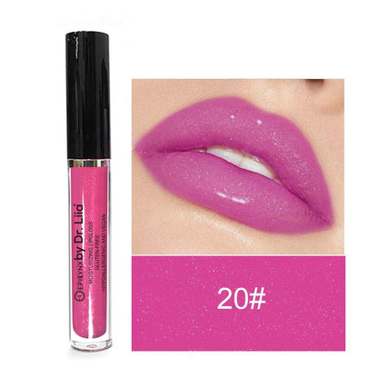 EpiLynx Hydrating Shine Lip Gloss in a clear tube, showcasing shiny, moisturizing vegan lip gloss with a smooth applicator.