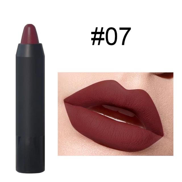 EpiLynx Perfect Lip Crayon in a shade of pink, showing a hydrating, buildable vegan and gluten-free lipstick balm pencil.