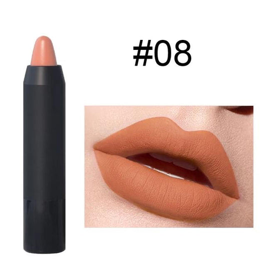EpiLynx Perfect Lip Crayon showing a sleek, pink lipstick balm pencil with a twist-up design and smooth finish.