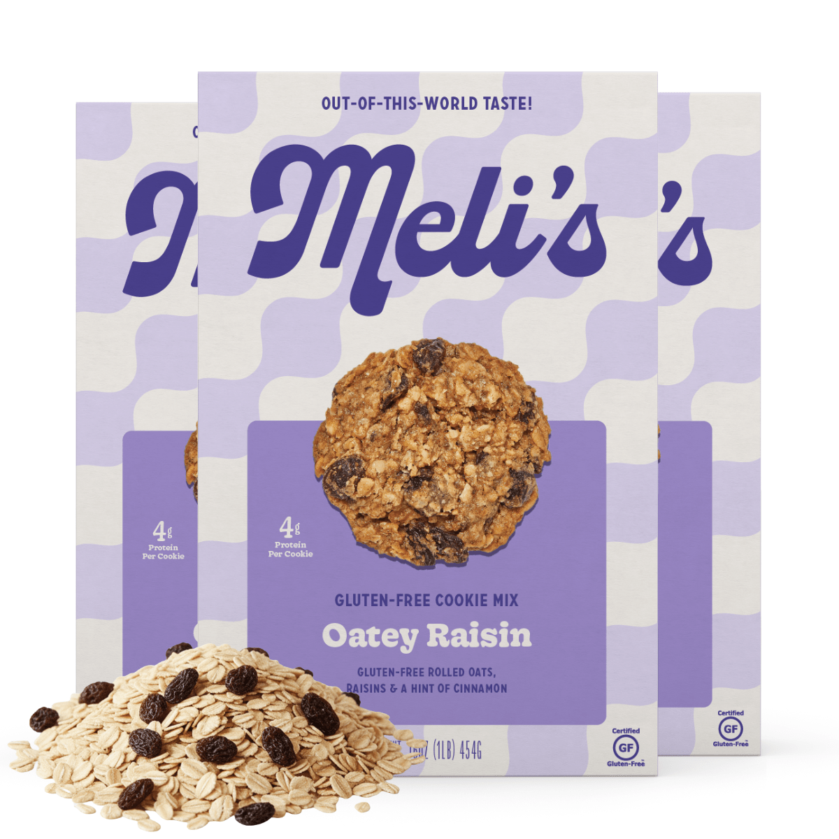 Meli's Oatey Raisin Cookie Mix (3-Pack) Cookies Meli's Cookies 