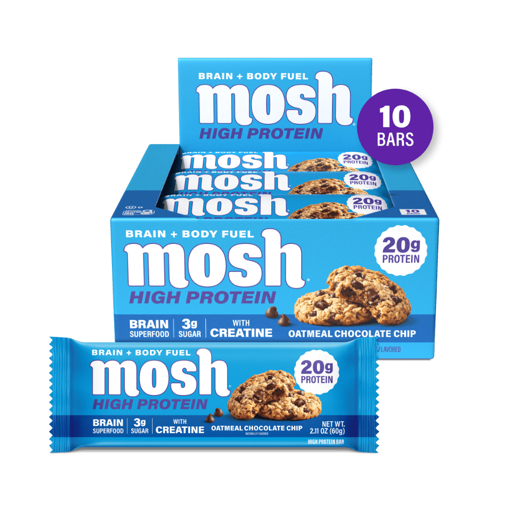 Mosh Oatmeal Chocolate Chip Protein Bars MOSH 