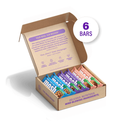 Assorted MOSH Plant Powered Trial Pack of protein bars with colorful packaging and natural ingredients for a nutritious snack.