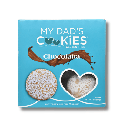 Three 2oz boxes of My Dad's Cookies Chocolate Lover's Assortment featuring assorted chocolate cookies in colorful packaging.