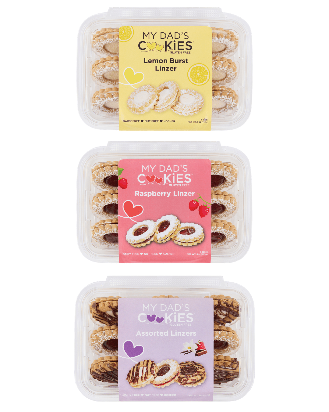 My Dad's Cookies 6oz Linzer Assortment - 3 Count My Dad's Cookies 