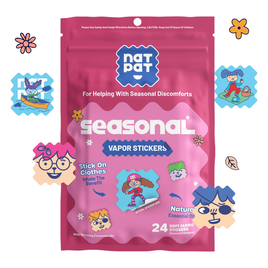 NatPat Allergy Relief Stickers for fast, targeted allergy symptom relief, featuring discreet, hassle-free application.
