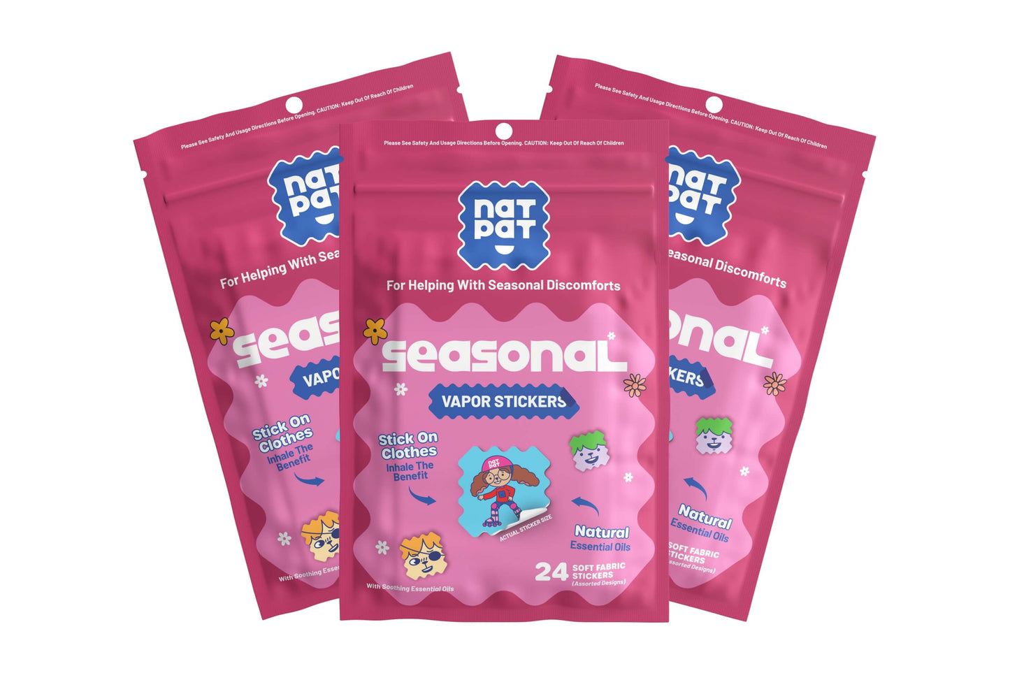 NATPAT Allergy Relief Stickers shown applied on skin for fast, targeted allergy symptom relief and hassle-free comfort.