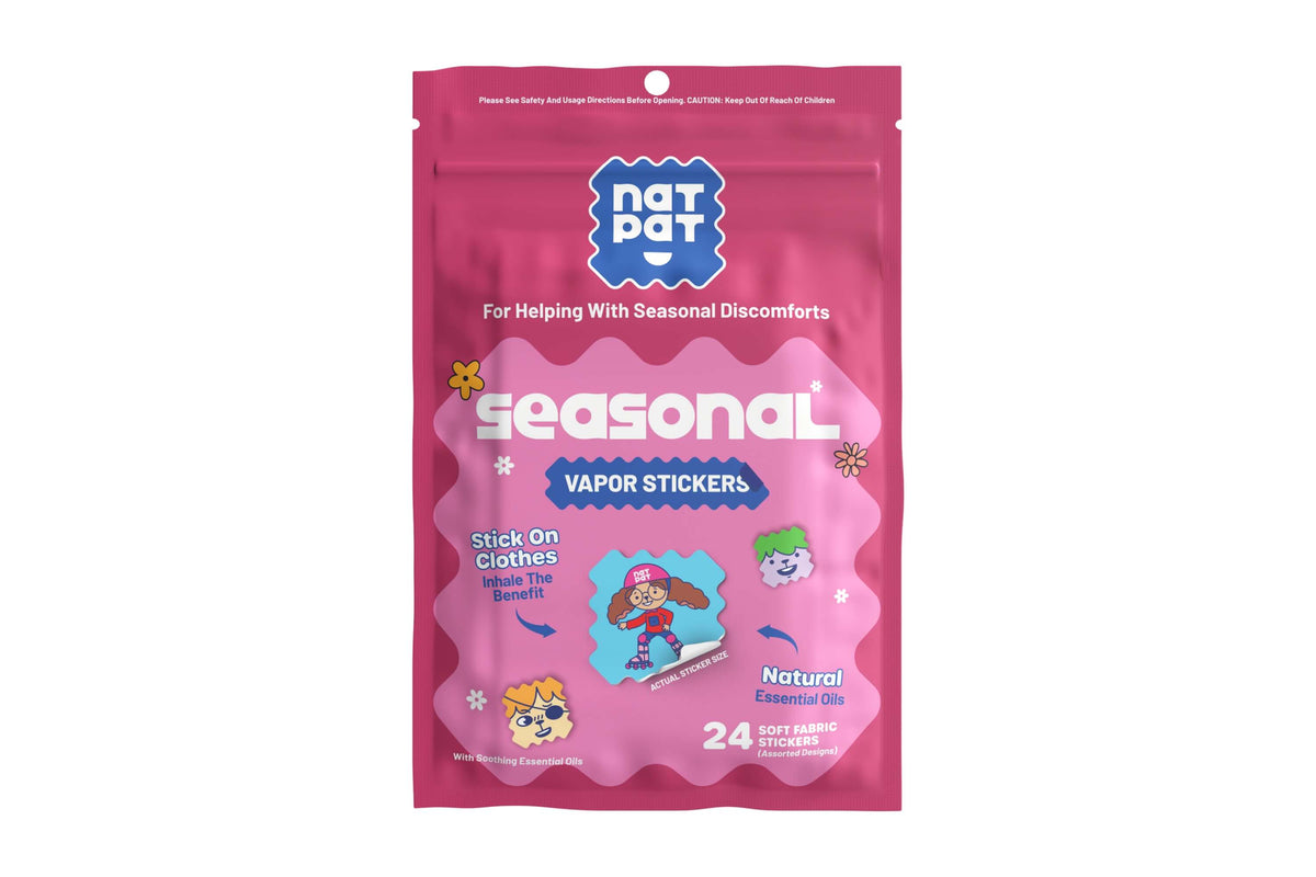 NATPAT Allergy Relief Stickers shown on skin, providing fast, targeted, and hassle-free allergy symptom relief.