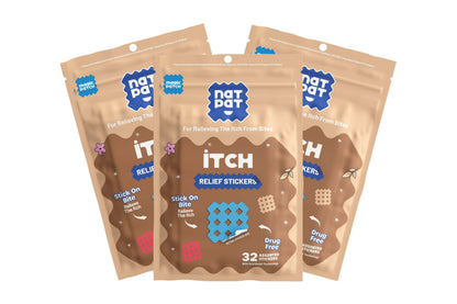 NatPat MagicPatch Itch Relief Patches in natural color, showing adhesive patches designed to soothe skin irritation.