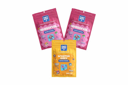 NATPAT Allergy Destroyer Bundle featuring natural allergy relief products with capsules, sprays, and supplements for allergy relief.