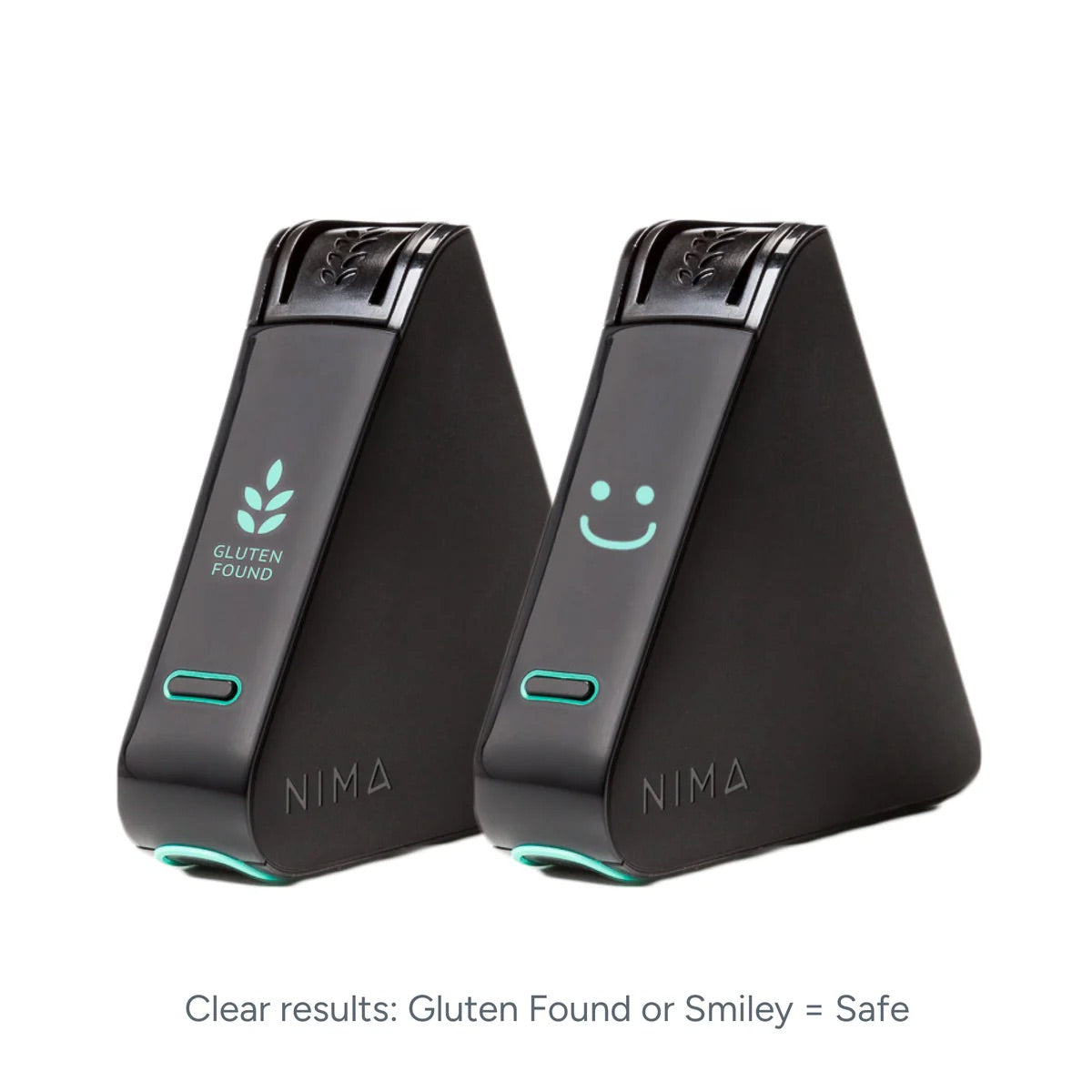 Nima Sensor from Nima Starter Pack showing a compact, portable food allergen testing device with digital display screen.