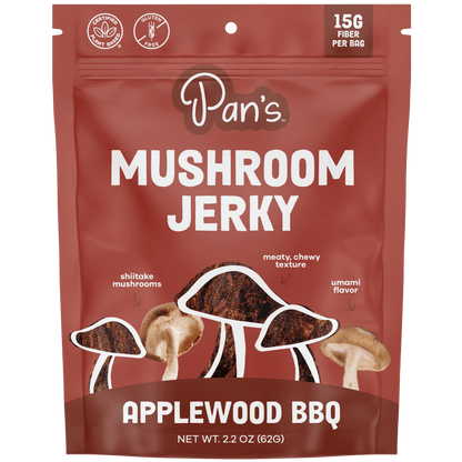 Pan's Applewood BBQ Mushroom Jerky Five Pack Pan's Mushroom Jerky 