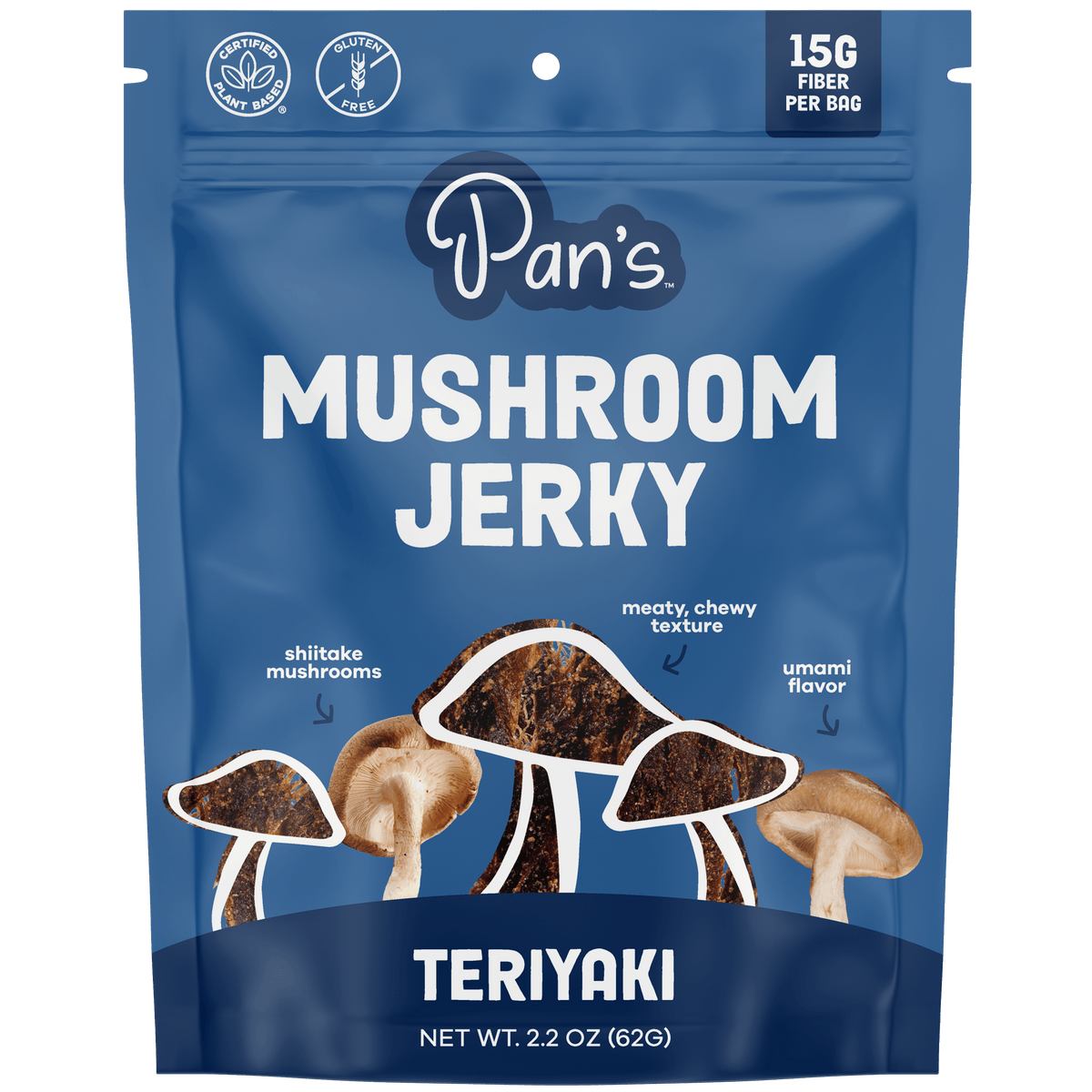 Pan's Teriyaki Mushroom Jerky Five Pack Pan's Mushroom Jerky 