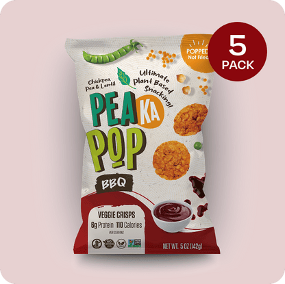 PeaKaPop BBQ Veggie Crisps PeaKaPop 5 Pack (5 oz Bags) 