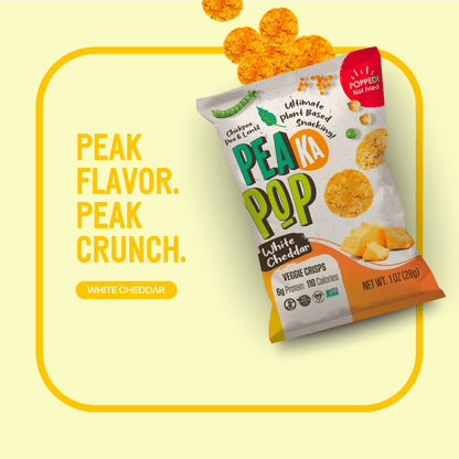 PeaKaPop White Cheddar Veggie Crisps PeaKaPop 