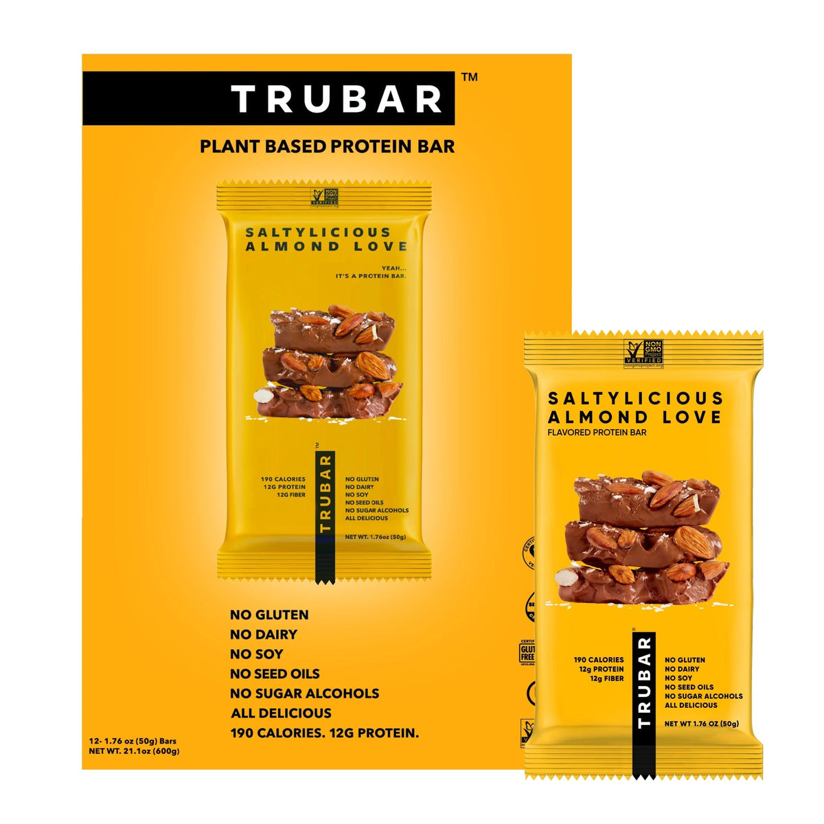 Saltylicious Almond Love Protein Bars TRUBRANDS 