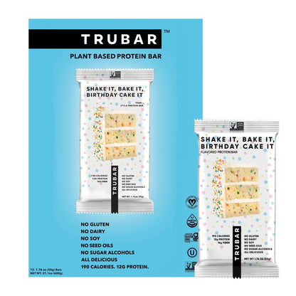 Shake It, Bake It, Birthday Cake It Protein Bars TRUBRANDS 