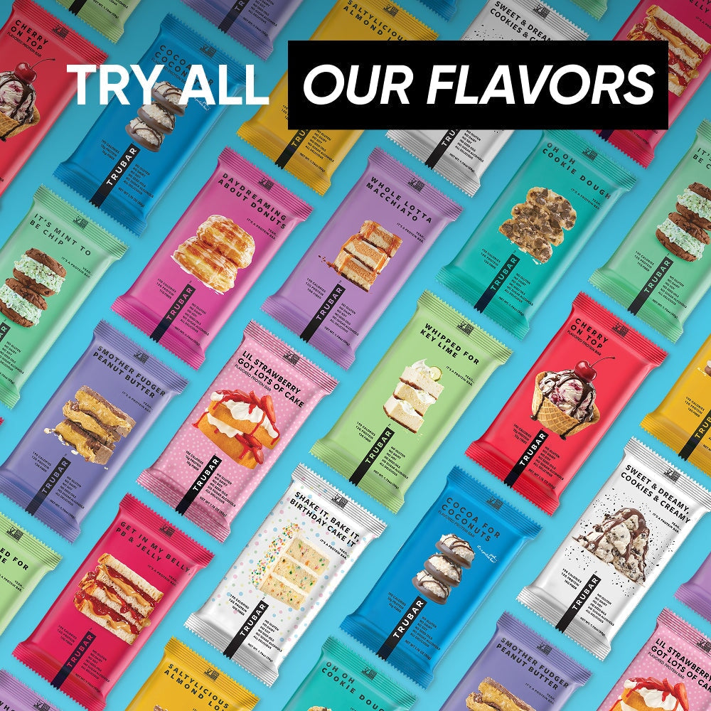 Shake It, Bake It, Birthday Cake It Protein Bars TRUBRANDS 