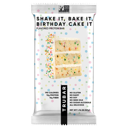 Shake It, Bake It, Birthday Cake It Protein Bars TRUBRANDS 