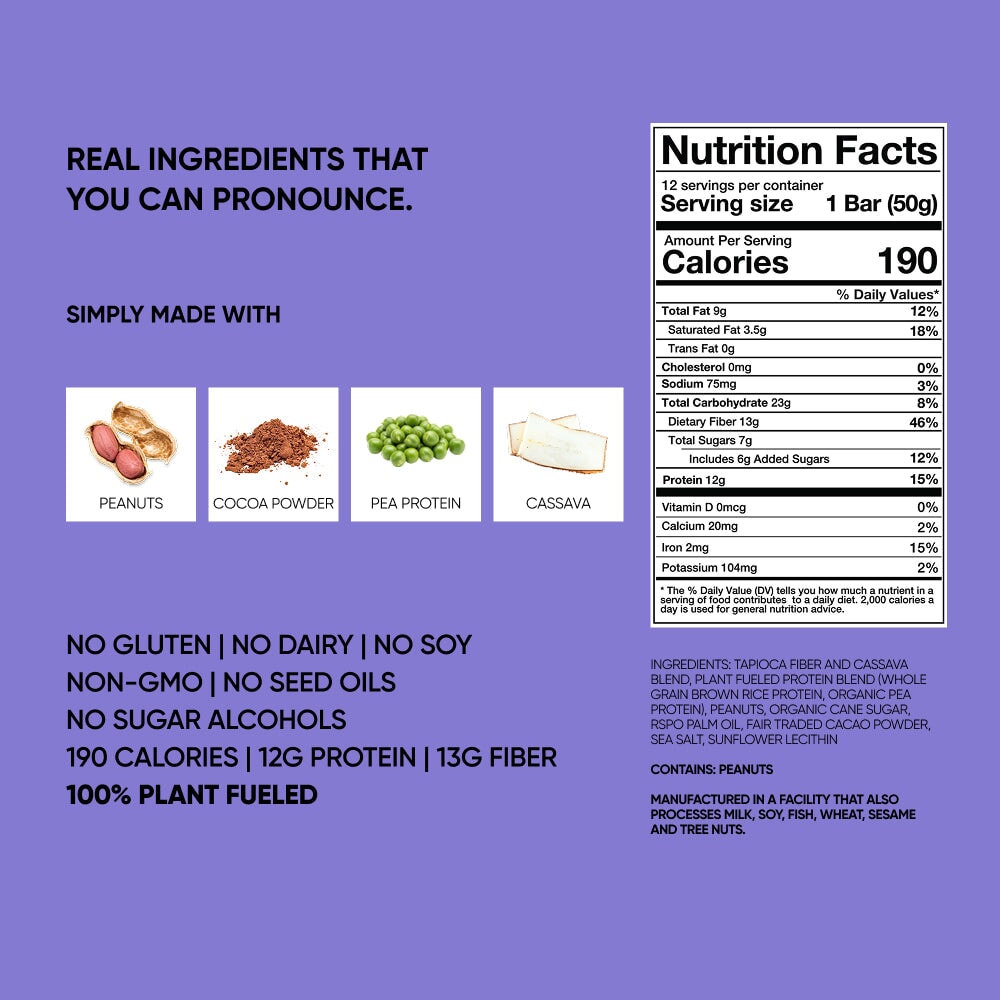 Smother Fudger Peanut Butter Protein Bars TRUBRANDS 