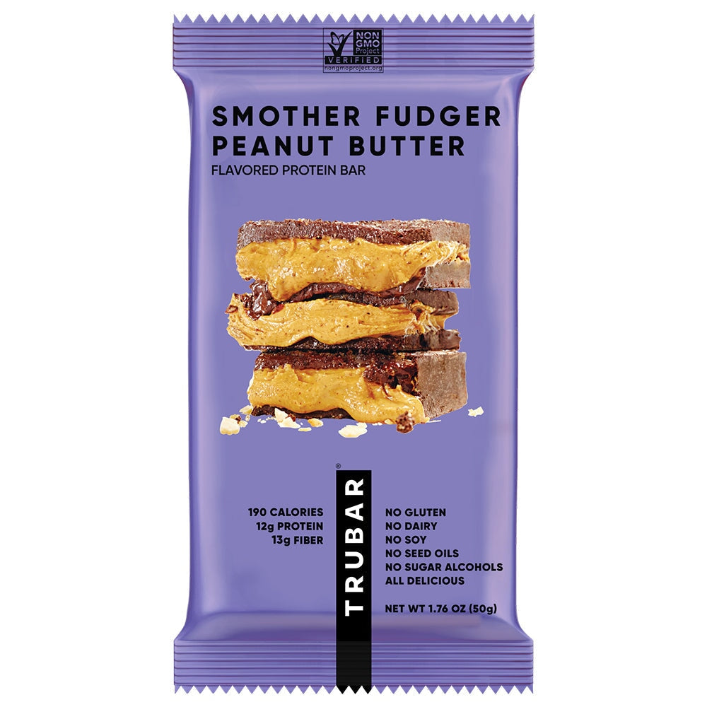 Smother Fudger Peanut Butter Protein Bars TRUBRANDS 