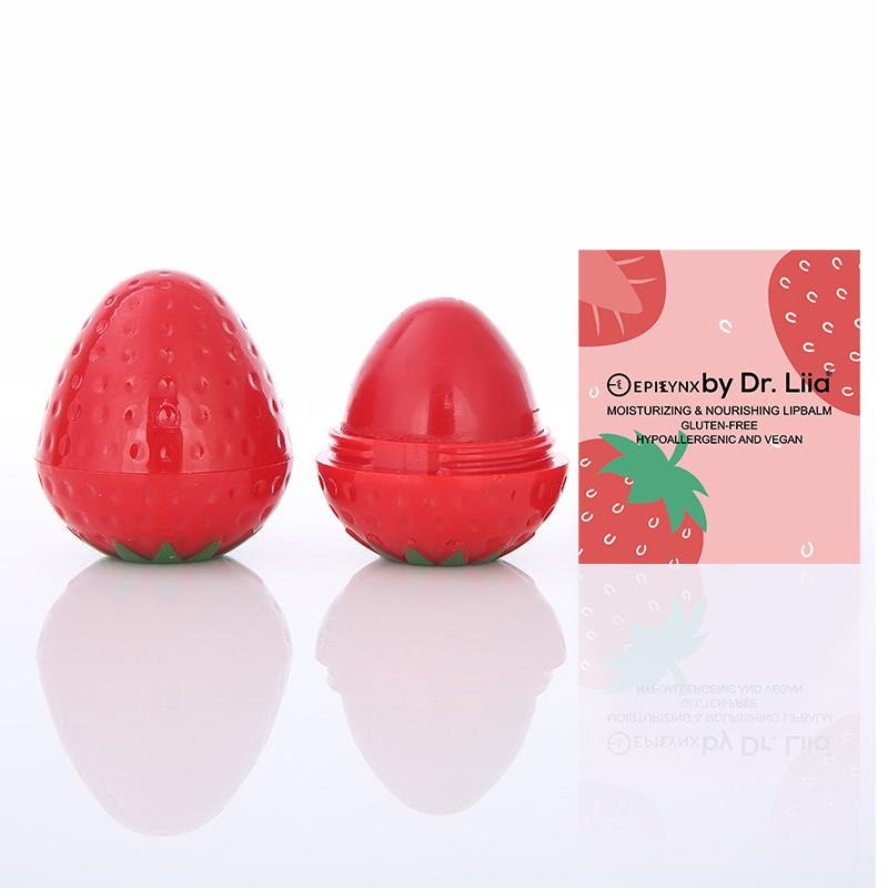EpiLynx Ultimate Hydrating Lip Butter vegan lip balm with moisturizing formula for dry lips, displayed in a sleek container.