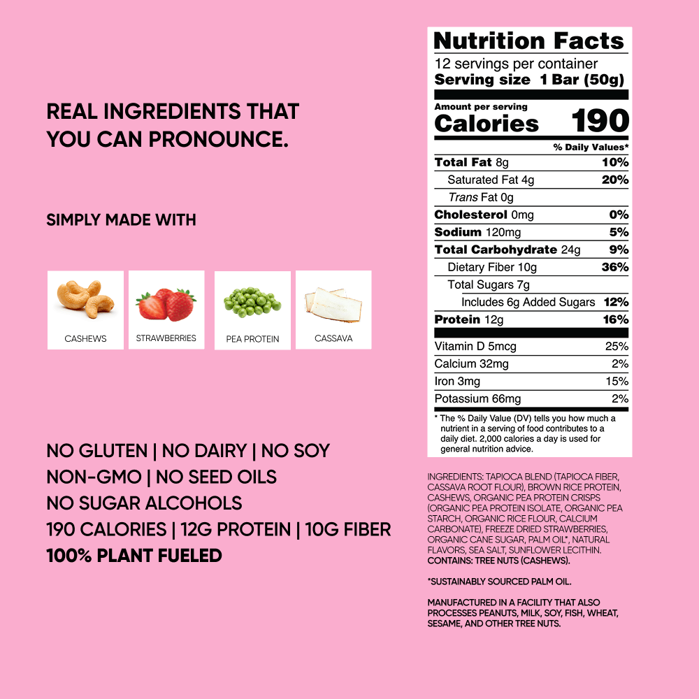 Strawberry Shorty Got Cake Protein Bars TRUBRANDS 
