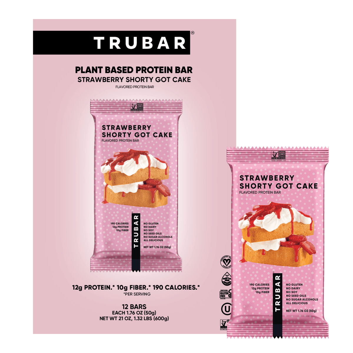 Strawberry Shorty Got Cake Protein Bars TRUBRANDS 