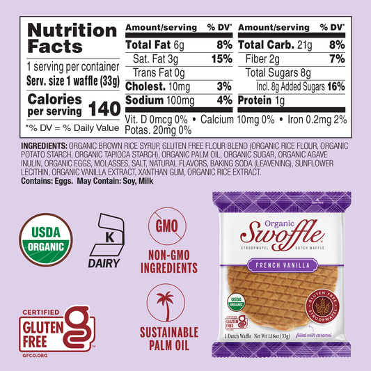 Swoffle Organic French Vanilla (12 Pack)