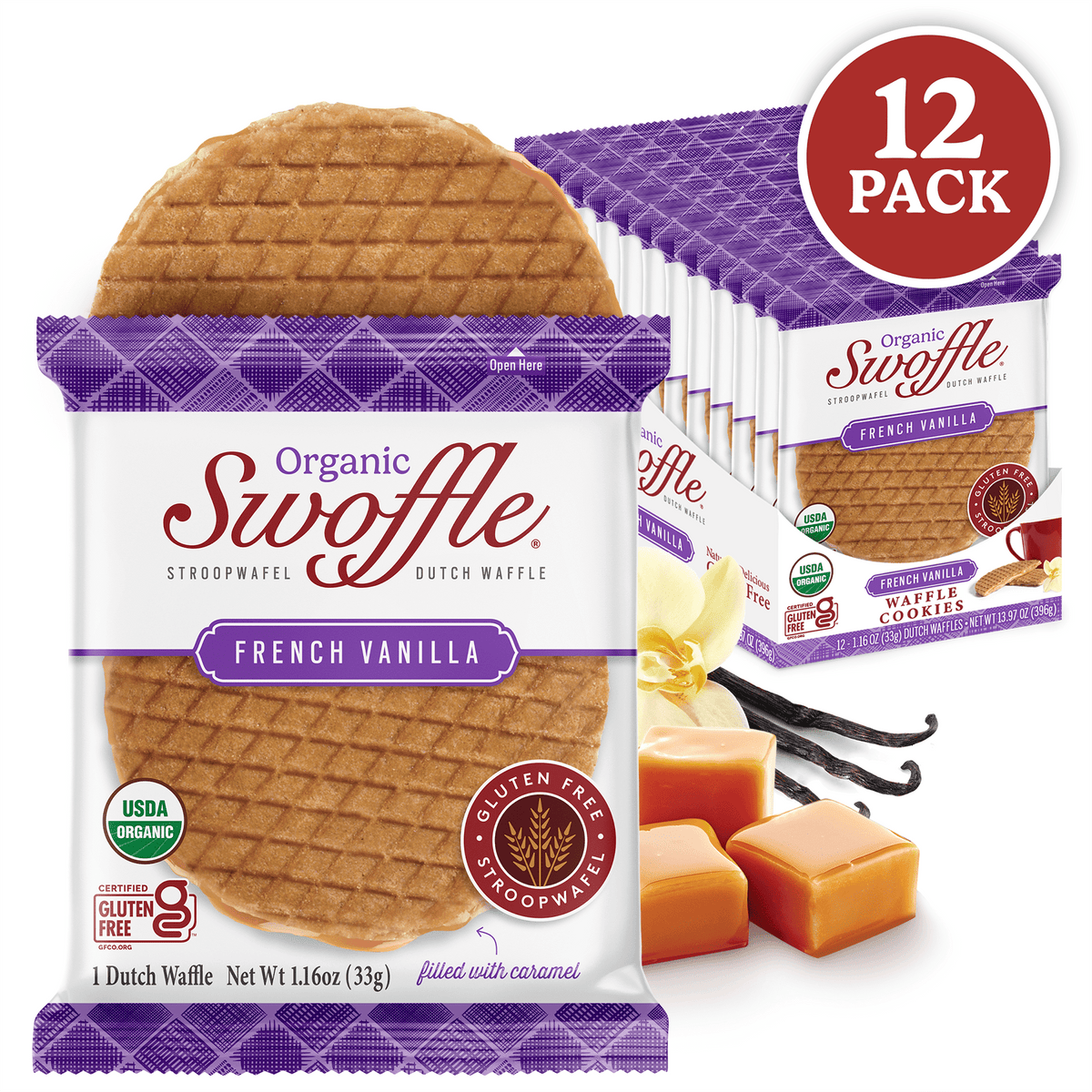 Swoffle Organic French Vanilla (12 Pack) Swoffle Swoffle 