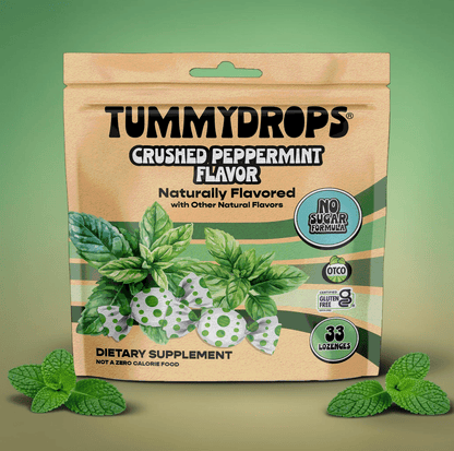 Assorted Tummydrops No Sugar Collection featuring natural herbal lozenges in colorful packaging.