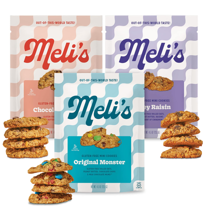 Meli's Variety Pack Minis- OG Monster, Chocolate Chip, Oatey Raisin