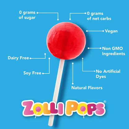 Zolli Candy Bundle - Sugar-Free Candy Tooth-Friendly Lollipop Assortment, 3 Bags Candy Zollicandy 