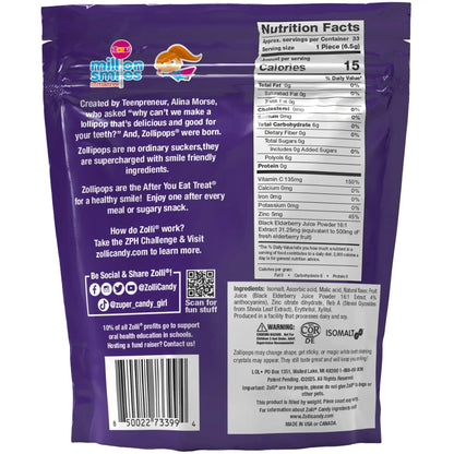 Zollipops Sugar Free Winter Wellness Treat Bundle by Zollicandy featuring Vitamin C and Elderberry flavored candies.